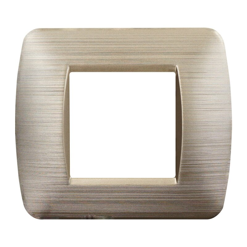 Placca in Plastica Oro Satinato Compatibile Living Light - 2 Posti - Ettroit