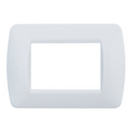 Placca in Plastica Bianco Satinato Compatibile Living Light - 3 Posti - Ettroit