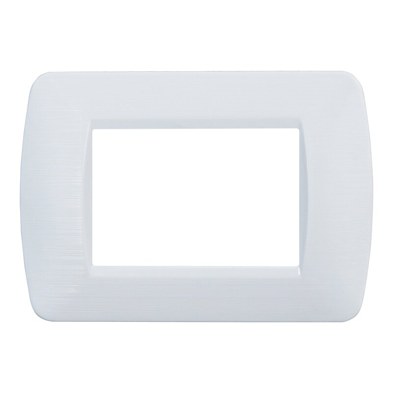Placca in Plastica Bianco Satinato Compatibile Living Light - 3 Posti - Ettroit