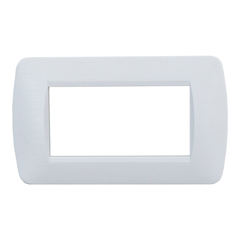 Placca in Plastica Bianco Satinato Compatibile Living Light - 4 Posti - Ettroit