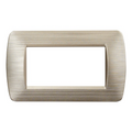 Placca in Plastica Oro Satinato Compatibile Living Light - 4 Posti - Ettroit
