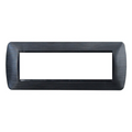 Placca in Plastica Nero Satinato Compatibile Living Light - 7 Posti - Ettroit
