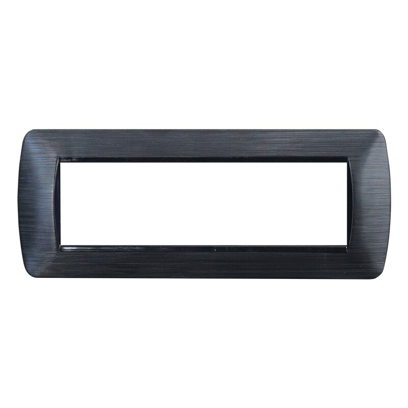 Placca in Plastica Nero Satinato Compatibile Living Light - 7 Posti - Ettroit