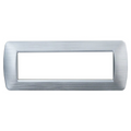 Placca in Plastica Silver Satinato Compatibile Living Light - 7 Posti - Ettroit