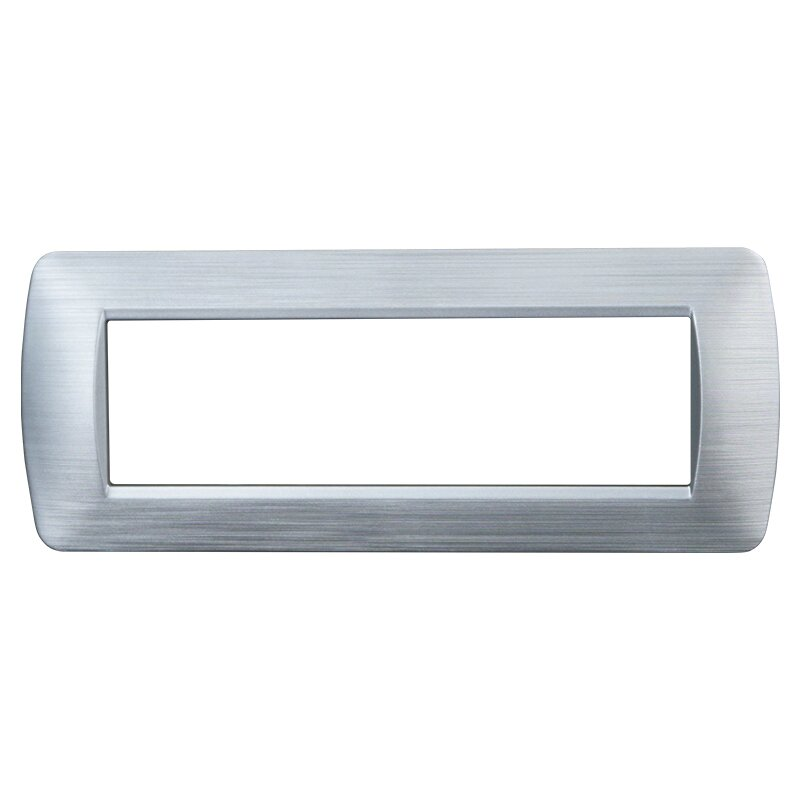 Placca in Plastica Silver Satinato Compatibile Living Light - 7 Posti - Ettroit