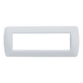 Placca in Plastica Bianco Satinato Compatibile Living Light - 7 Posti - Ettroit