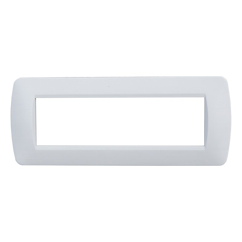 Placca in Plastica Bianco Satinato Compatibile Living Light - 7 Posti - Ettroit