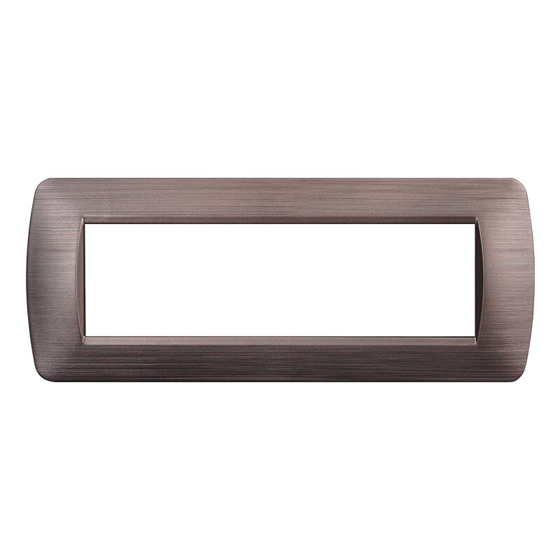Placca in Plastica Bronzo Satinato Compatibile Living Light - 7 Posti - Ettroit