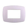 Placca in Plastica Slim Bianca Compatibile Living Light - 3 Posti - Ettroit