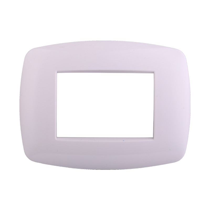 Placca in Plastica Slim Bianca Compatibile Living Light - 3 Posti - Ettroit