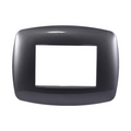 Placca in Plastica Slim Acciaio Scuro Compatibile Living Light - 3 Posti - Ettroit