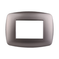 Placca in Plastica Slim Titanio Compatibile Living Light - 3 Posti - Ettroit
