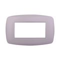 Placca in Plastica Slim Bianca Compatibile Living Light - 4 Posti - Ettroit