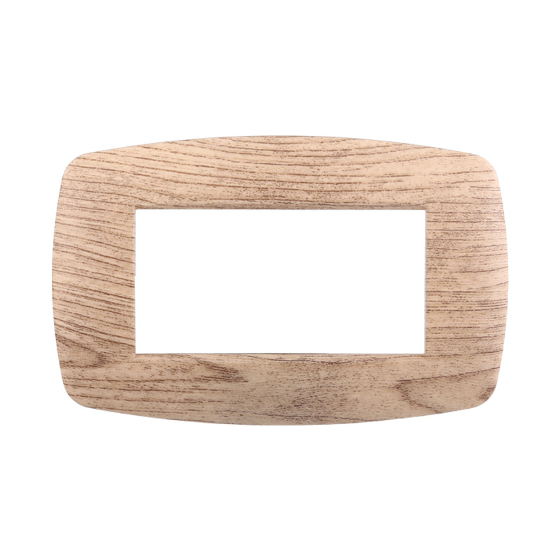 Placca in Plastica Slim Legno Chiaro Compatibile Living Light - 4 Posti - Ettroit