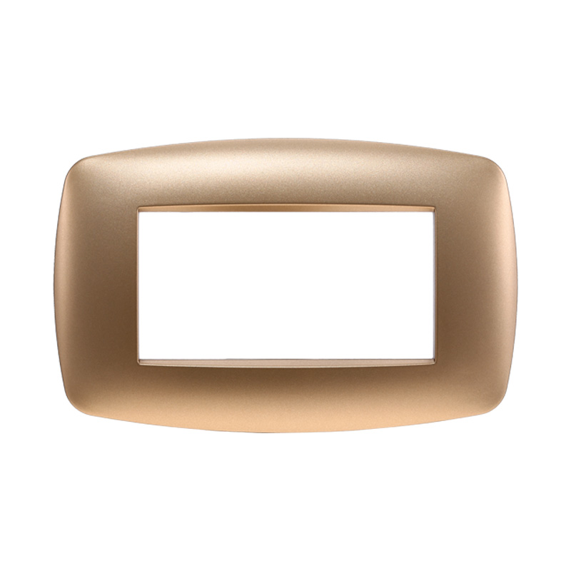 Placca in Plastica Slim Oro Compatibile Living Light - 4 Posti - Ettroit