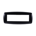 Placca in Plastica Slim Nera Compatibile Living Light - 7 Posti - Ettroit