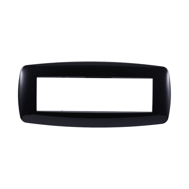 Placca in Plastica Slim Nera Compatibile Living Light - 7 Posti - Ettroit