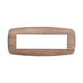Placca in Plastica Slim Legno Chiaro Compatibile Living Light - 7 Posti - Ettroit