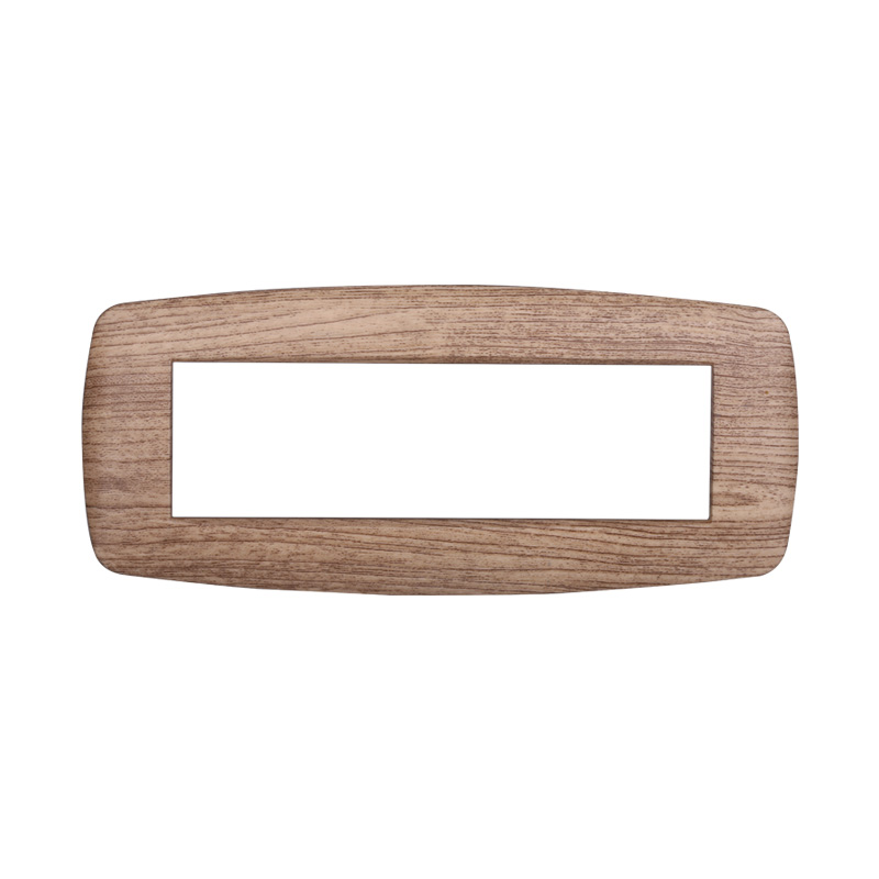 Placca in Plastica Slim Legno Chiaro Compatibile Living Light - 7 Posti - Ettroit