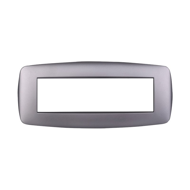 Placca in Plastica Slim Silver Compatibile Living Light - 7 Posti - Ettroit