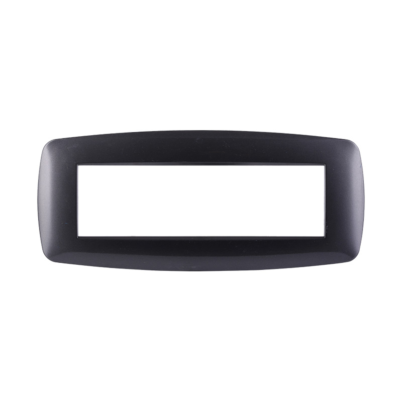 Placca in Plastica Slim Acciaio Scuro Compatibile Living Light - 7 Posti - Ettroit