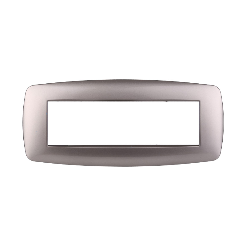 Placca in Plastica Slim Titanio Compatibile Living Light - 7 Posti - Ettroit
