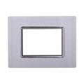 Placca in Vetro Bianco Compatibile Living Light - 3 Posti - Ettroit