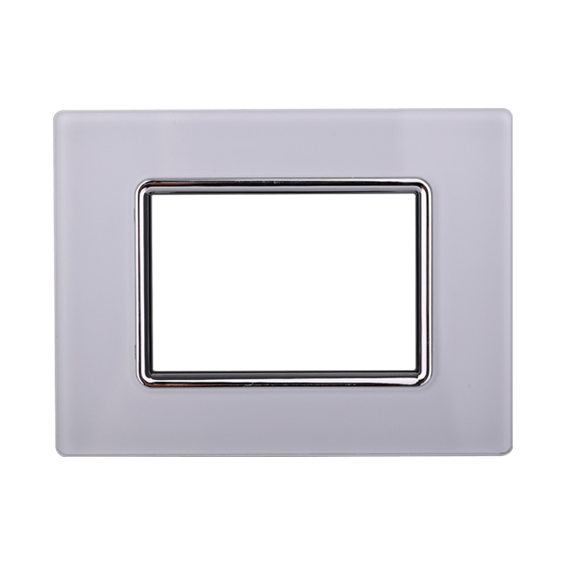Placca in Vetro Bianco Compatibile Living Light - 3 Posti - Ettroit