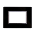 Placca in Vetro Nero Compatibile Living Light - 3 Posti - Ettroit