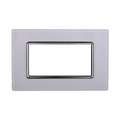 Placca in Vetro Bianco Compatibile Living Light - 4 Posti - Ettroit