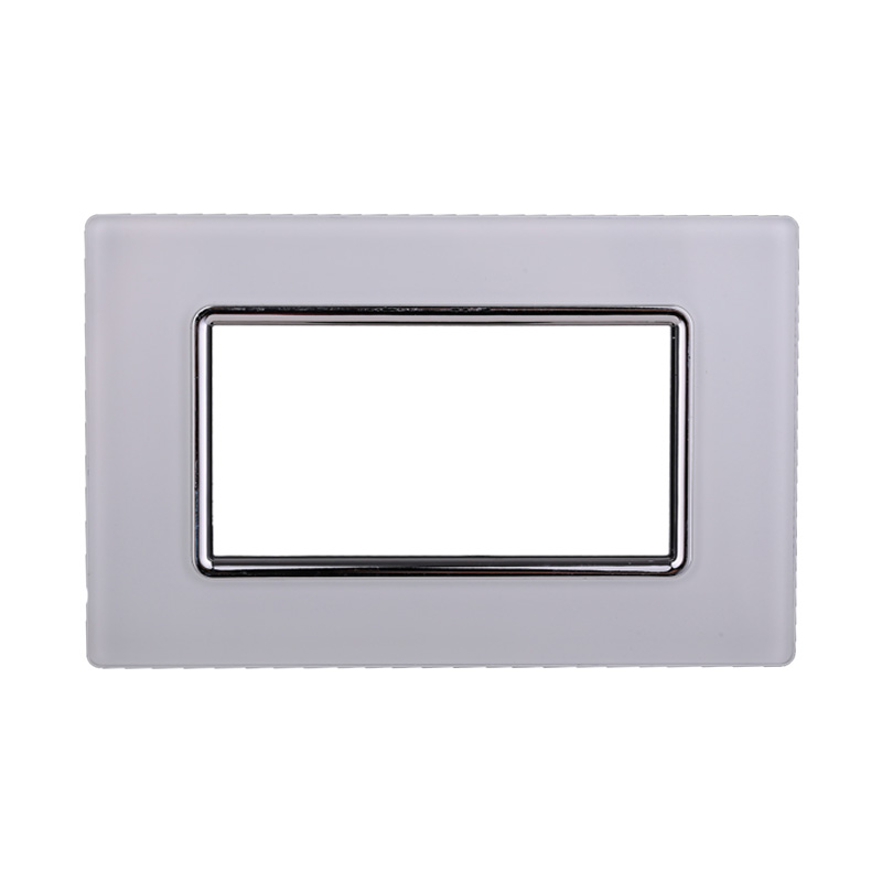 Placca in Vetro Bianco Compatibile Living Light - 4 Posti - Ettroit
