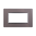 Placca in Vetro Silver Compatibile Living Light - 4 Posti - Ettroit