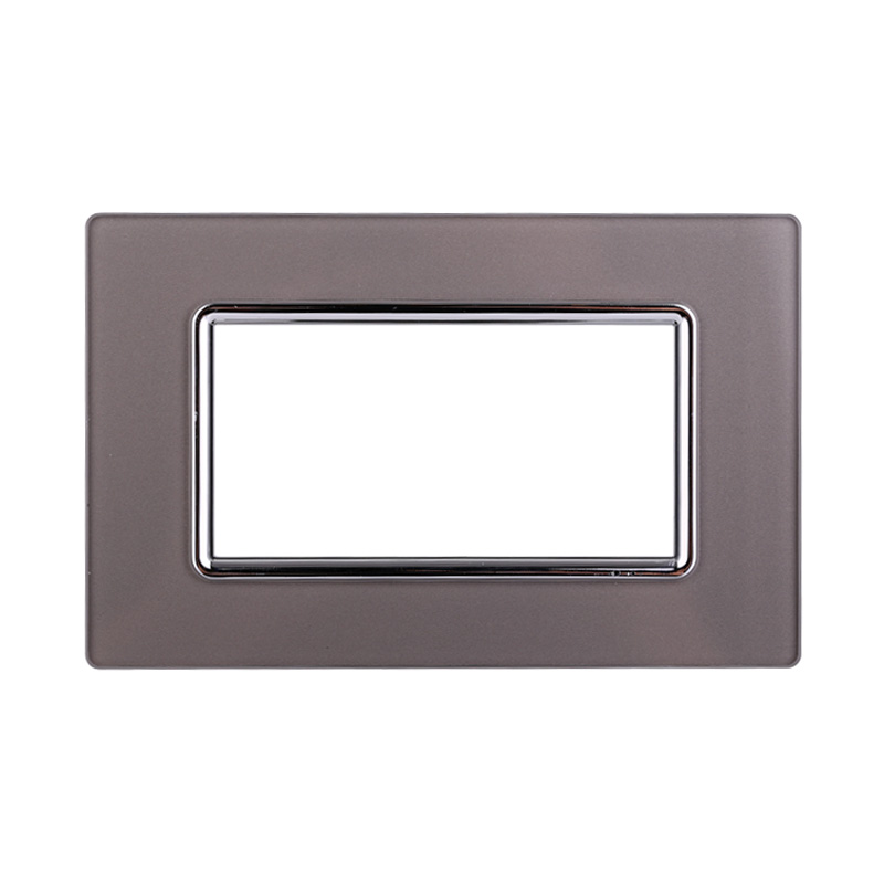 Placca in Vetro Silver Compatibile Living Light - 4 Posti - Ettroit