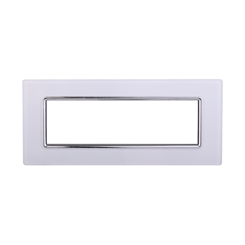 Placca in Vetro Bianco Compatibile Living Light - 7 Posti - Ettroit