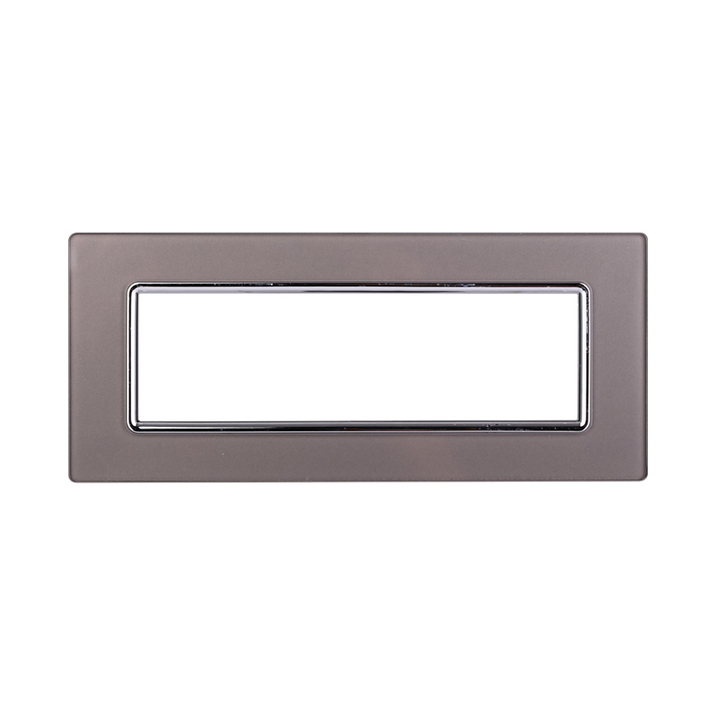 Placca in Vetro Silver Compatibile Living Light - 7 Posti - Ettroit