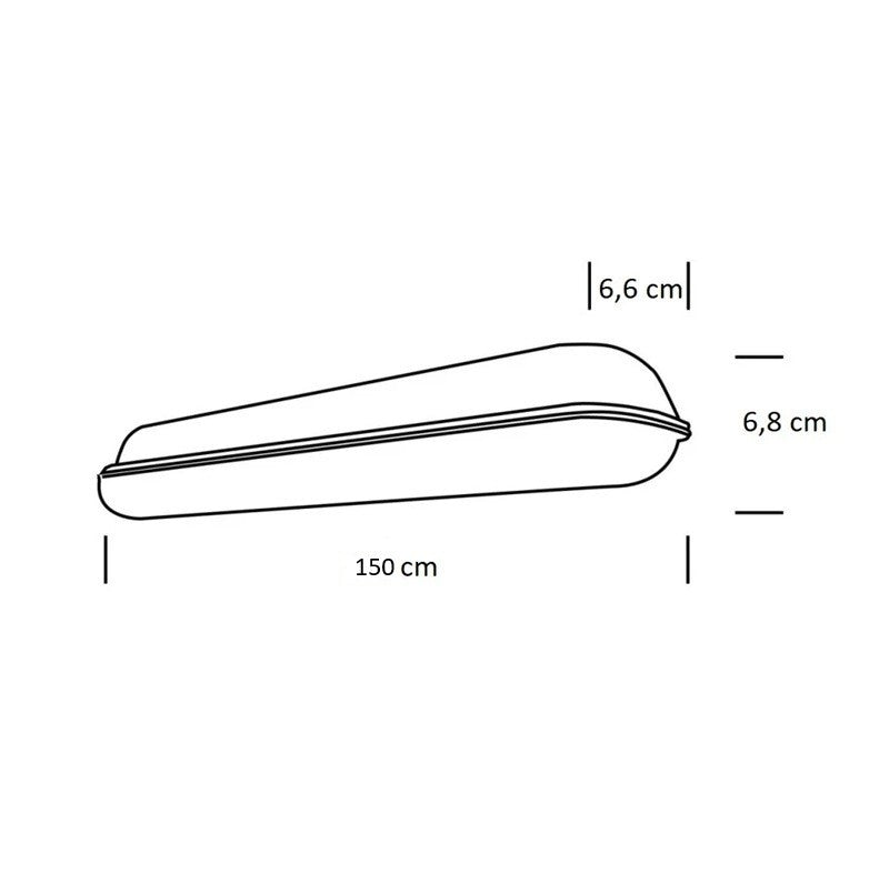 Plafoniera Led Stagna Slim LD3 1,5 Metri 52W IP65 6200 Lumen 4000K 220V