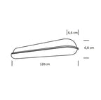 Plafoniera Led Stagna Slim LD3 1,2 Metri 36W IP65 4300 Lumen 4000K 220V