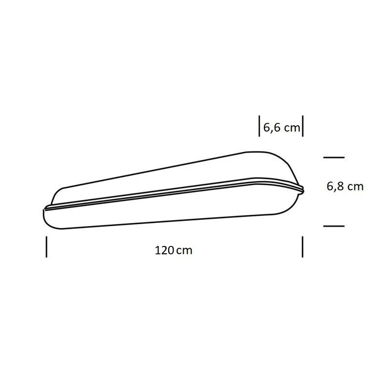 Plafoniera Led Stagna Slim LD3 1,2 Metri 36W IP65 4300 Lumen 4000K 220V