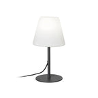 Lampada da Tavolo per Esterno BOT LIGHTING GARDA DESK Alluminio Nero Polietilene Bianco H. 53
