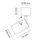 Faretto Spot Orientabile BOT LIGHTING LINZ Alluminio Nero x GU10
