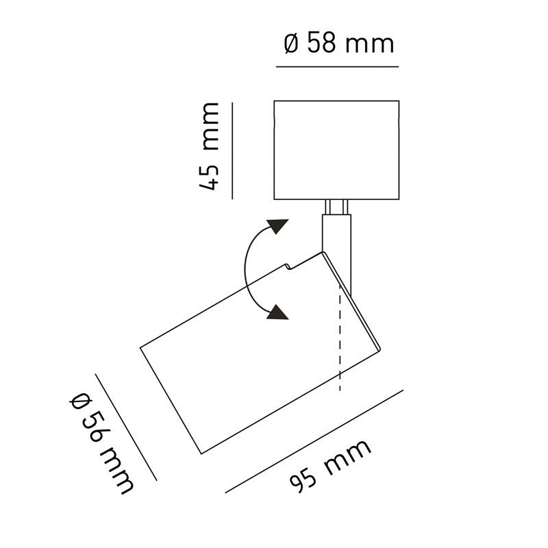 Faretto Spot Orientabile BOT LIGHTING LINZ Alluminio Corten x GU10