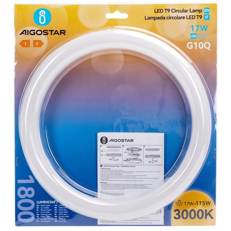Circolina Led Aigostar G10Q 17W 3000K 1800 Lumen D.30cm