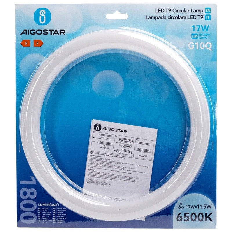 Circolina Led Aigostar G10Q 17W 6500K 1800 Lumen D.30cm