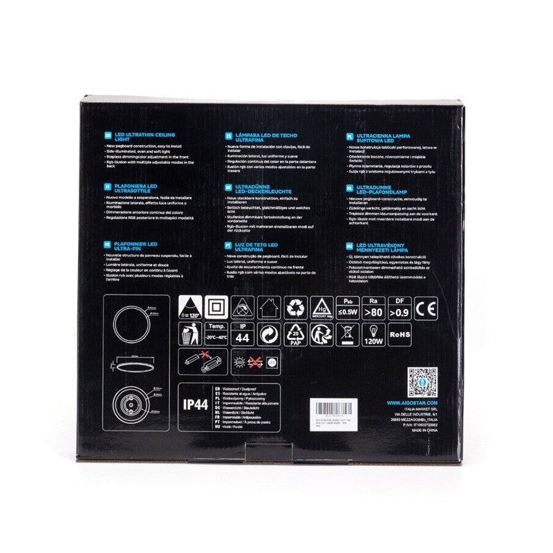 Plafoniera Led Ultrasottile 18W RGB + CCT 1900 Lumen D.30CM
