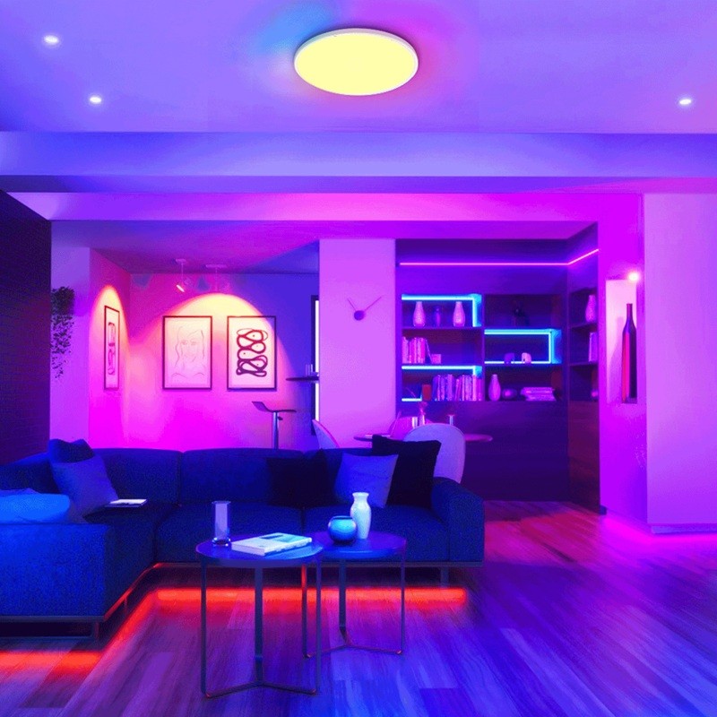 Plafoniera Led Ultrasottile 24W RGB + CCT 2700 Lumen D.42CM