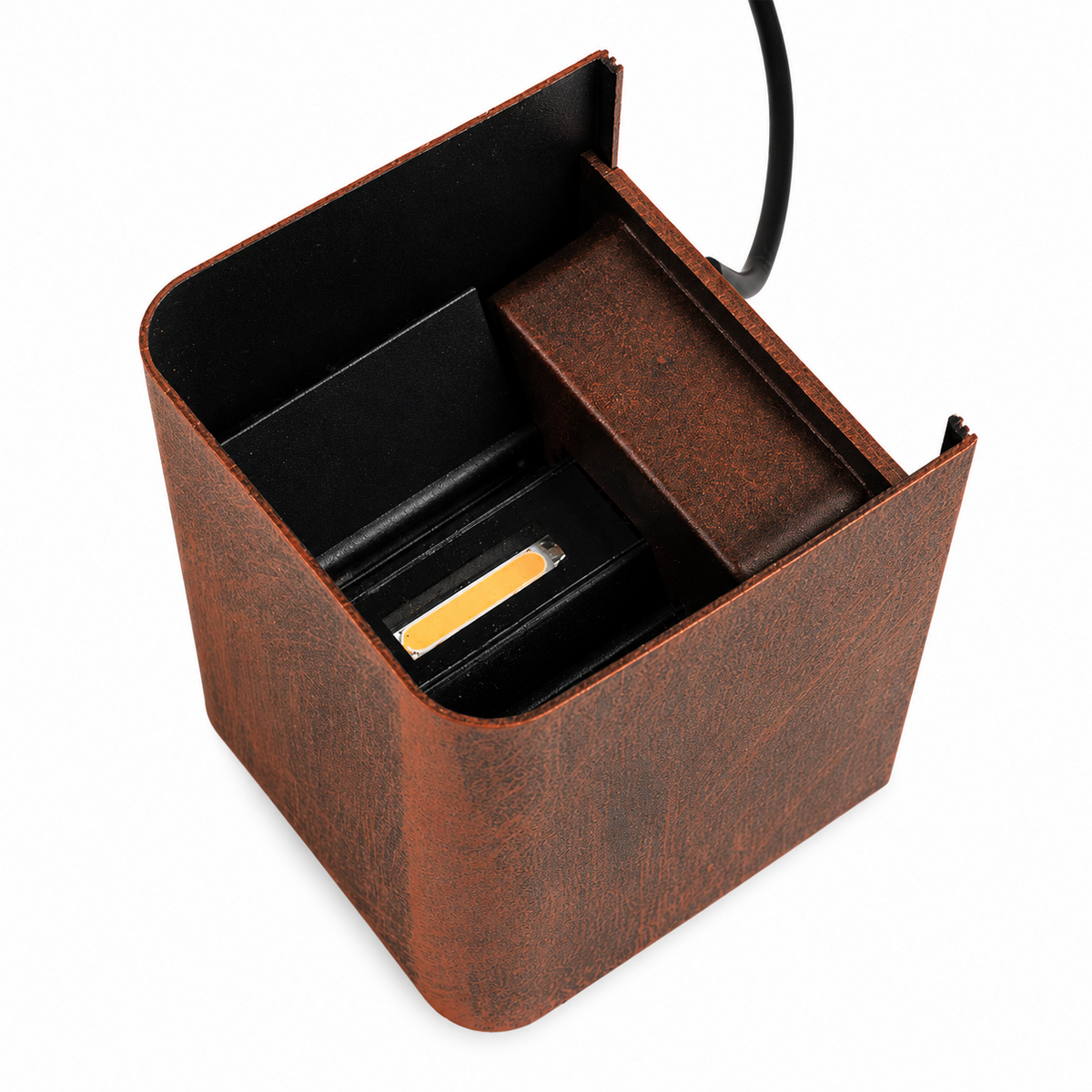 Applique Led Cubo da Parete 16W Doppia Emissione Rame IP65 3000K