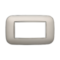 Placca Orbis in Plastica Silver Compatibile Bticino Axolute - 4 Posti - Ettroit