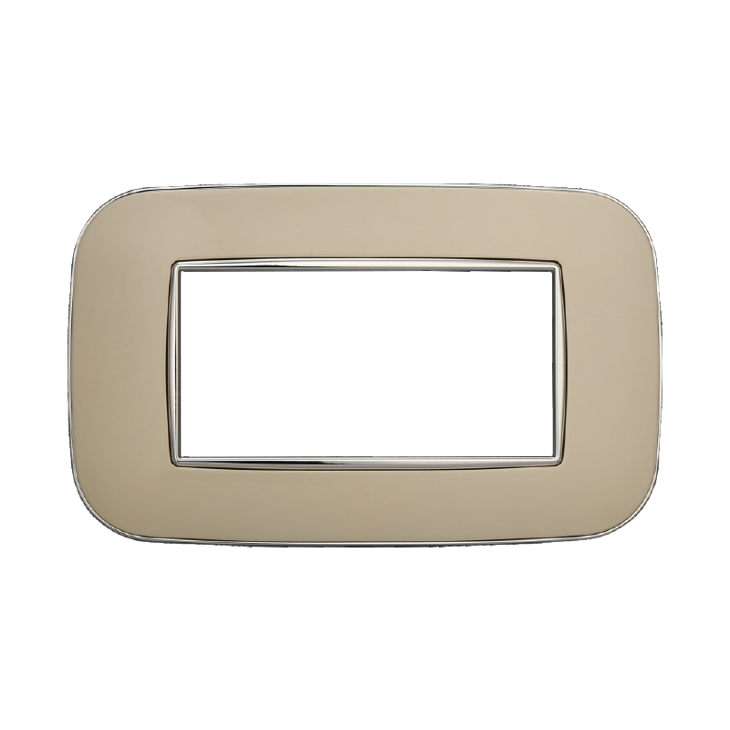 Placca Orbis in Plastica Sabbia Compatibile Bticino Axolute - 4 Posti - Ettroit