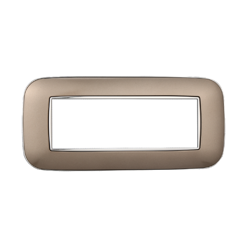 Placca Orbis in Plastica Bronzo Compatibile Bticino Axolute - 6 Posti - Ettroit