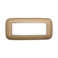 Placca Orbis in Plastica Oro Compatibile Bticino Axolute - 6 Posti - Ettroit